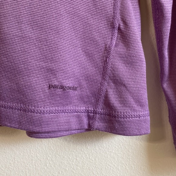 Patagonia Capilene Light Purple Quarter Zip Pullover Thermal Layer Lightweight - Picture 2 of 4